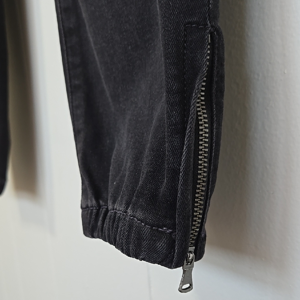 Paige Mayslie Black Coated Stretch-denim Trousers Size 28 - Picture 9 of 16